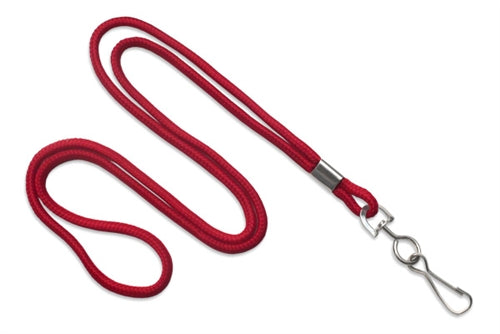 Round 1/8" (3 MM) Lanyard with Nickel-Plated Steel Swivel Hook, Qty = 100
