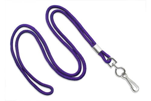 Round 1/8" (3 MM) Lanyard with Nickel-Plated Steel Swivel Hook, Qty = 100