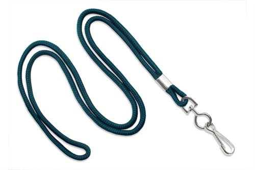Round 1/8" (3 MM) Lanyard with Nickel-Plated Steel Swivel Hook, Qty = 100