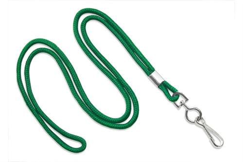 Round 1/8" (3 MM) Lanyard with Nickel-Plated Steel Swivel Hook, Qty = 100