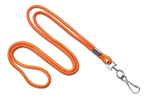 Round 1/8" (3 MM) Lanyard with Nickel-Plated Steel Swivel Hook, Qty = 100