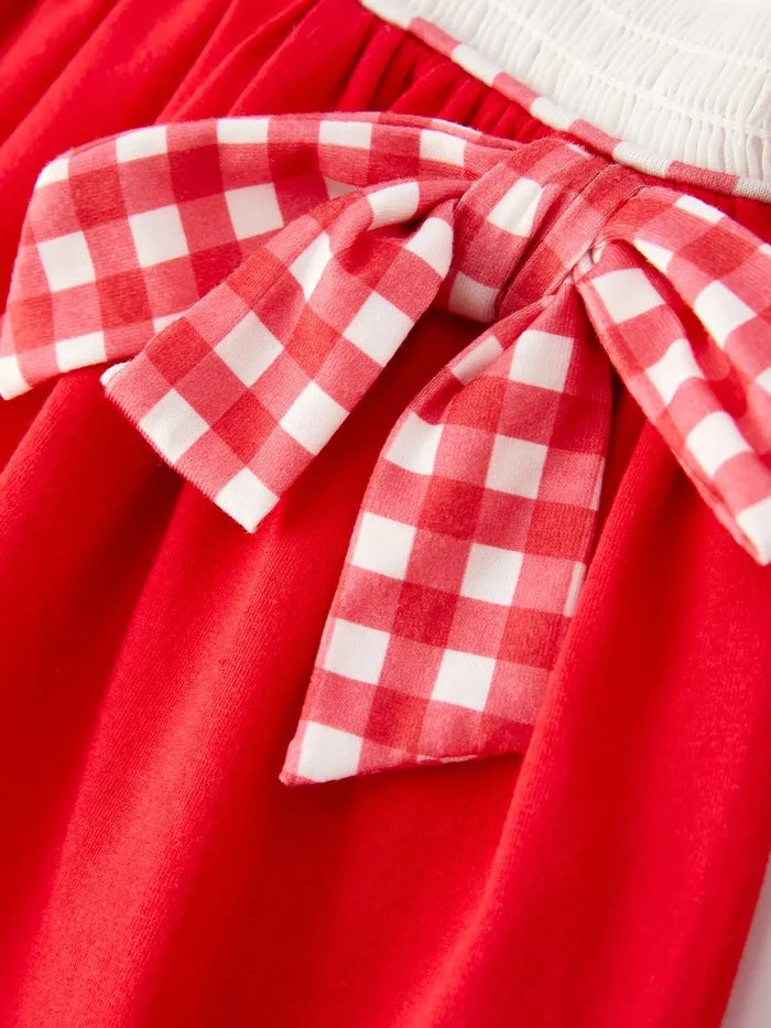 Rudolph Smocked Bow Dress