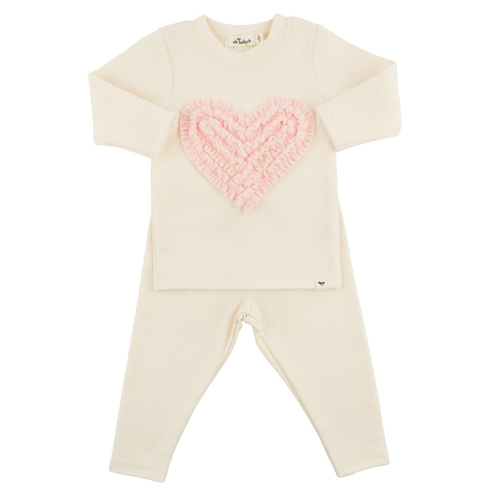 Ruffle Heart Pant Set