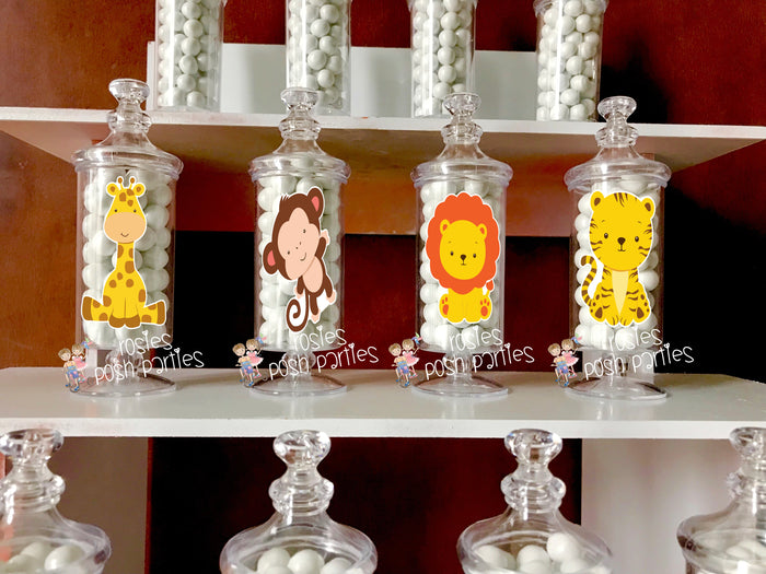 Baby Jungle Safari Baby Shower Birthday Theme Apothecary Favor