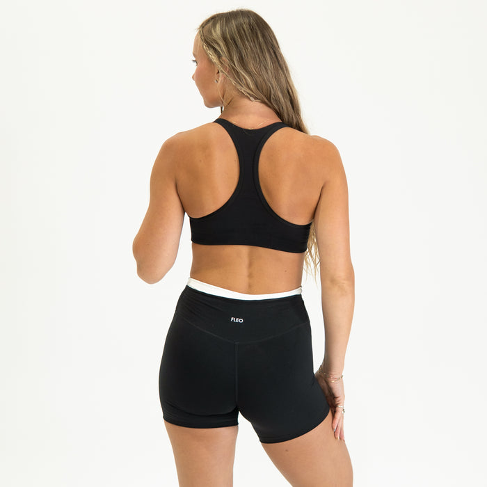 Black Sage Racerback Sports Bra - Medium Support by FLEO - 2