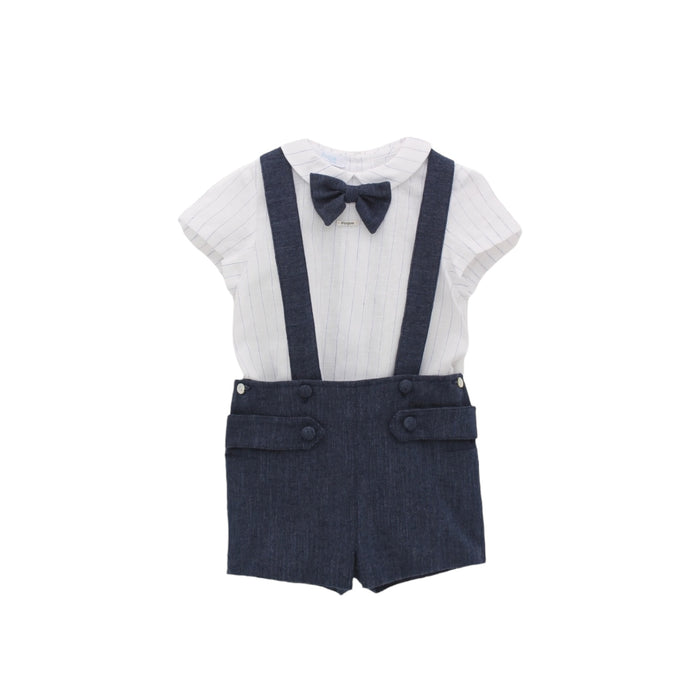 Samuel Boy Bowtie 2-Piece Romper Set