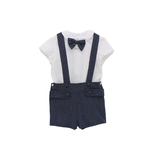 Samuel Boy Bowtie 2-Piece Romper Set