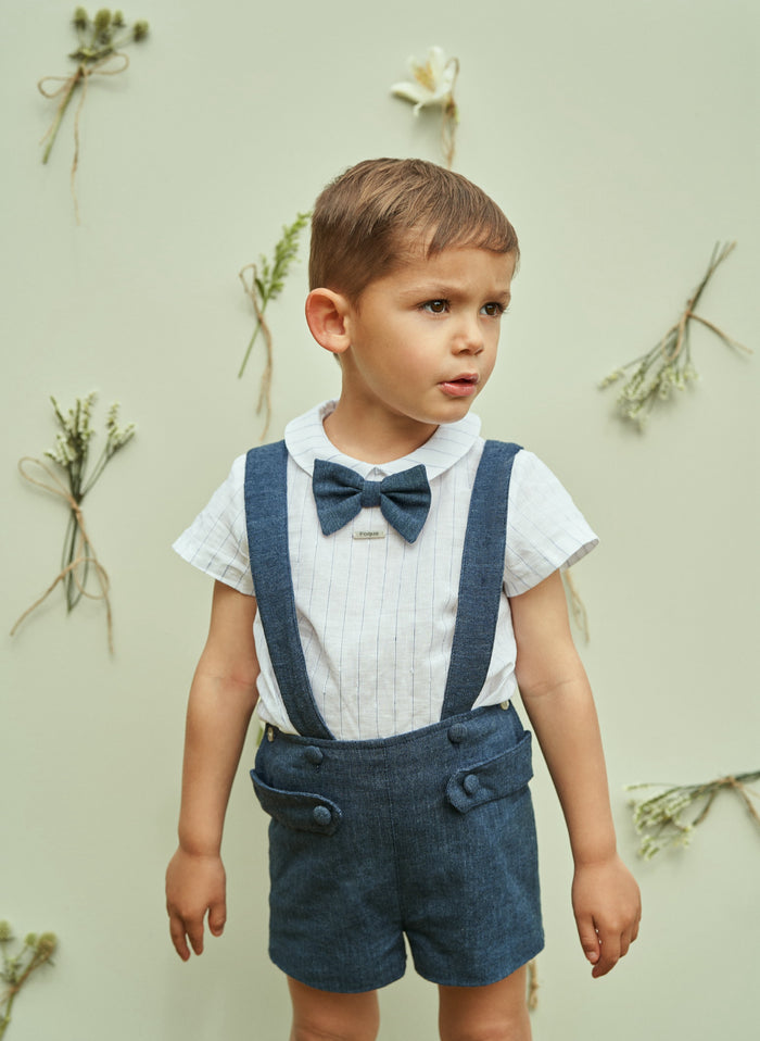 Samuel Boy Bowtie 2-Piece Romper Set