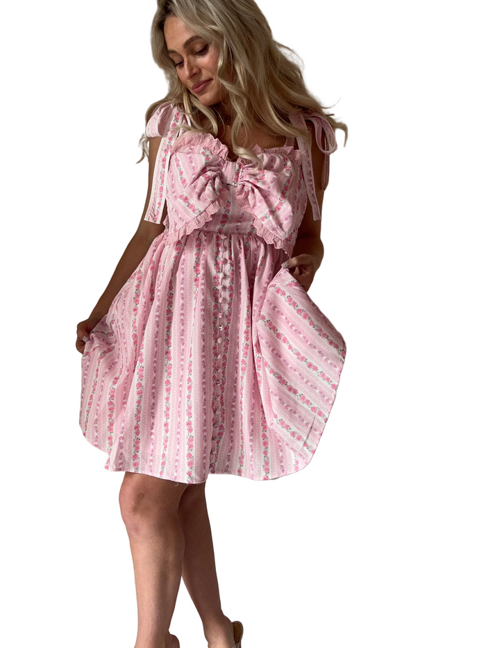 Sawyer Bow Floral Mini Dress