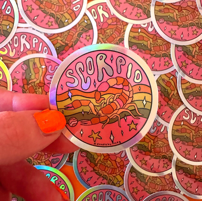 Scorpio Holographic Sticker