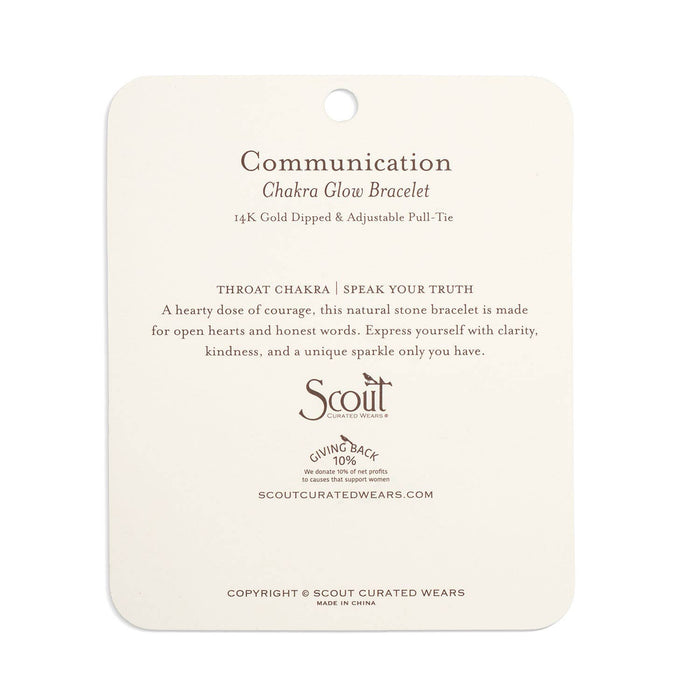Scout Chakra Glow Bracelet - Communication/Throat