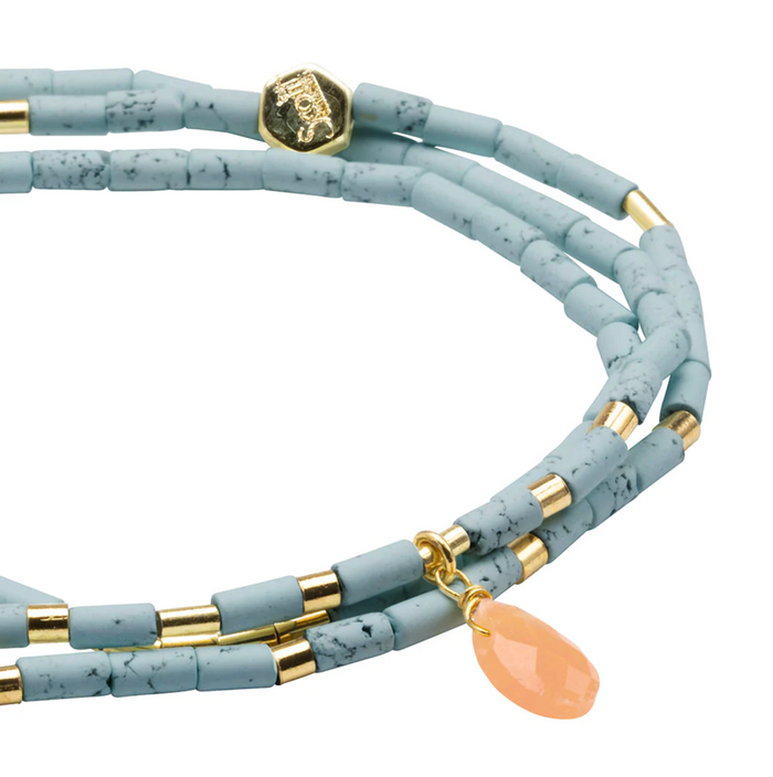 Scout Stone of Harmony Teardrop Wrap Bracelet/Necklace