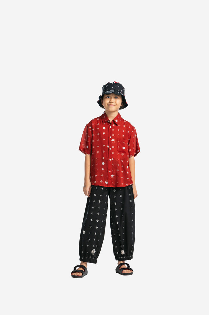 ”Sejauh Mata Memandang X Eko Nugroho” Kids Short Sleeve Shirt
