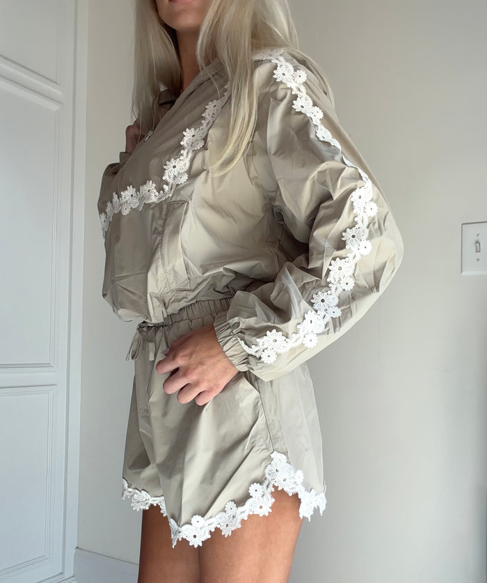 Sienna Lace Windbreaker Set