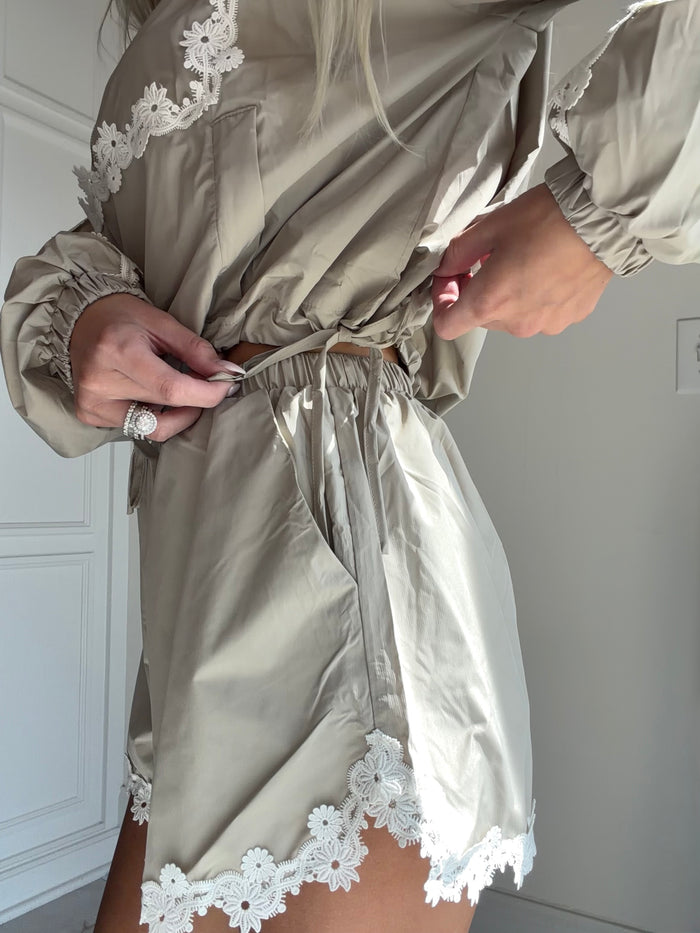 Sienna Lace Windbreaker Set