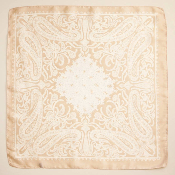 Silk-Texture Paisley Bandana Scarf/Bandana
