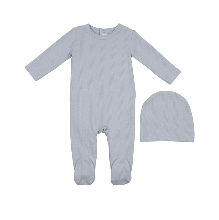 Simple Pointelle Basic Footie and Beanie