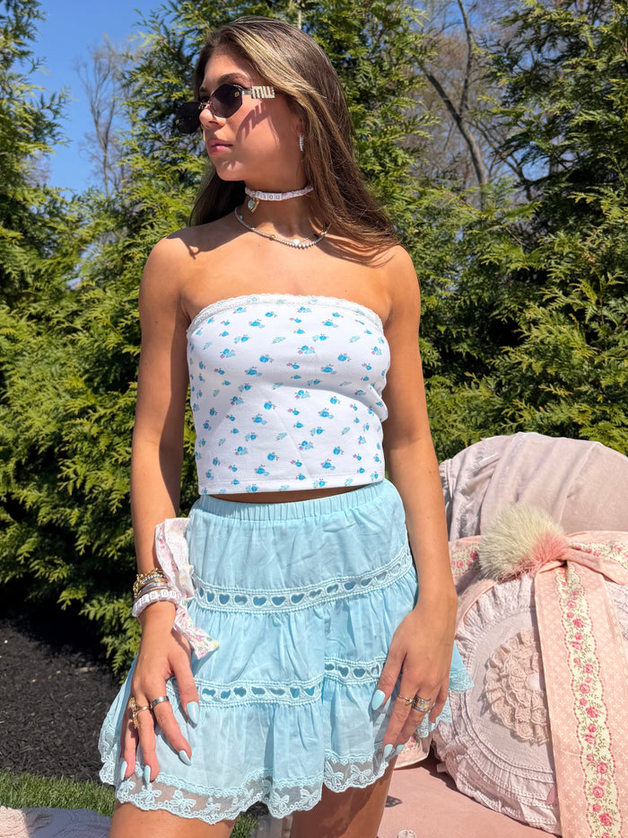 Sofia Blue Mini Skirt