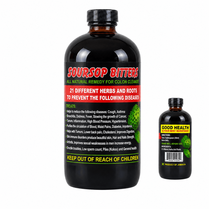 Soursop Bitters 16 fl oz – Herbal Detox Support - Yado African & Caribbean Market