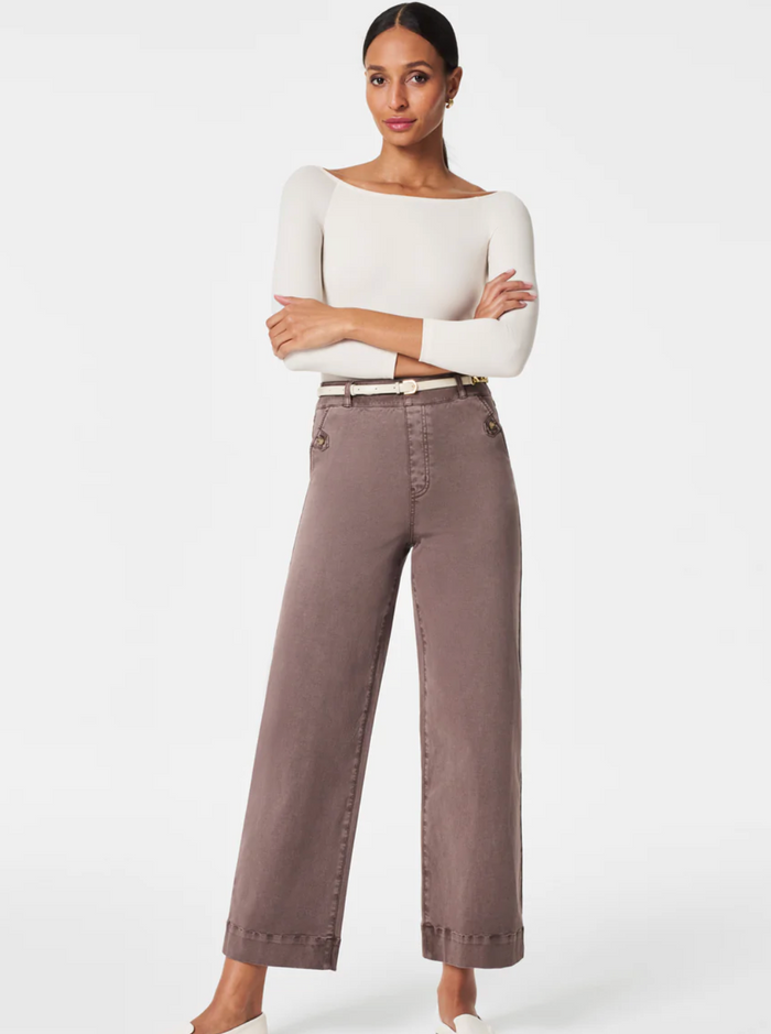 Spanx Twill Cropped Wide Leg