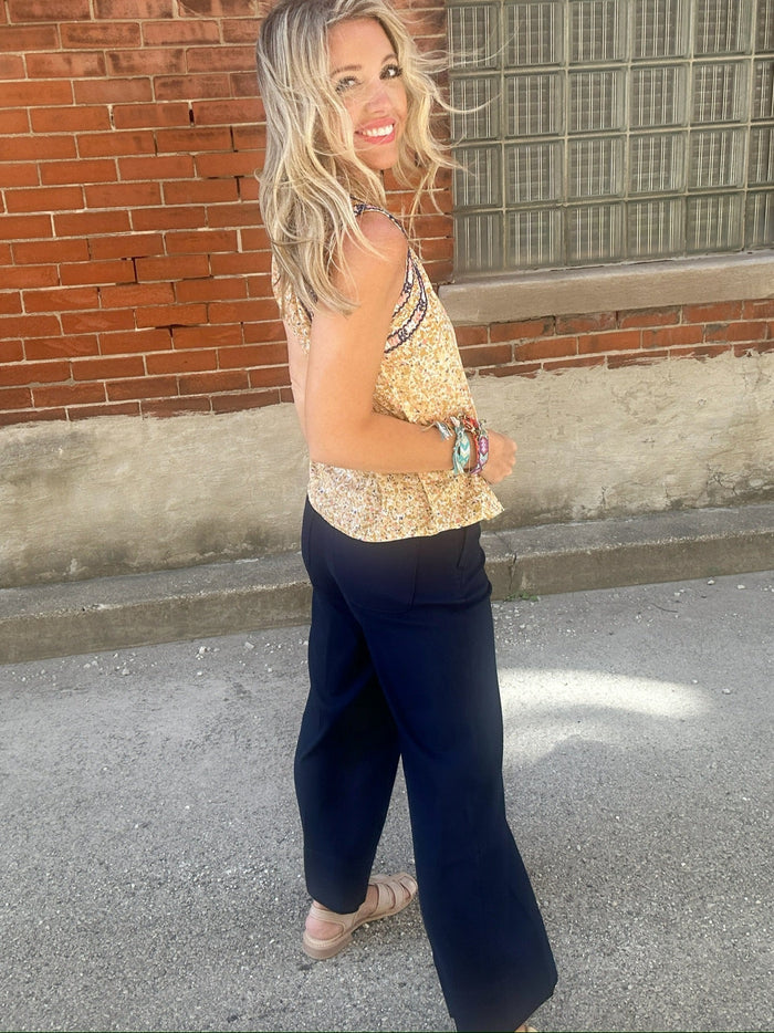 SPANXsupersmooth Stretch Twill Cropped Wide Leg Pant