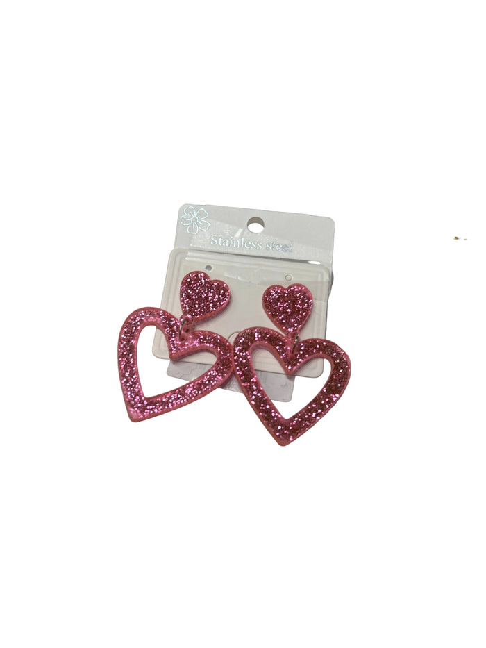 Sparkle and Shine Heart Earrings