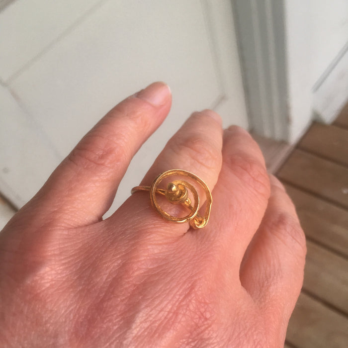 Spiral Ring in Gold or Silver