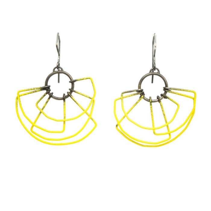 Steel Deco Earrings in Sunny Yellow