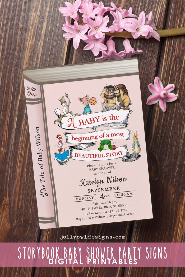 Storybook Themed Baby Shower Invitation