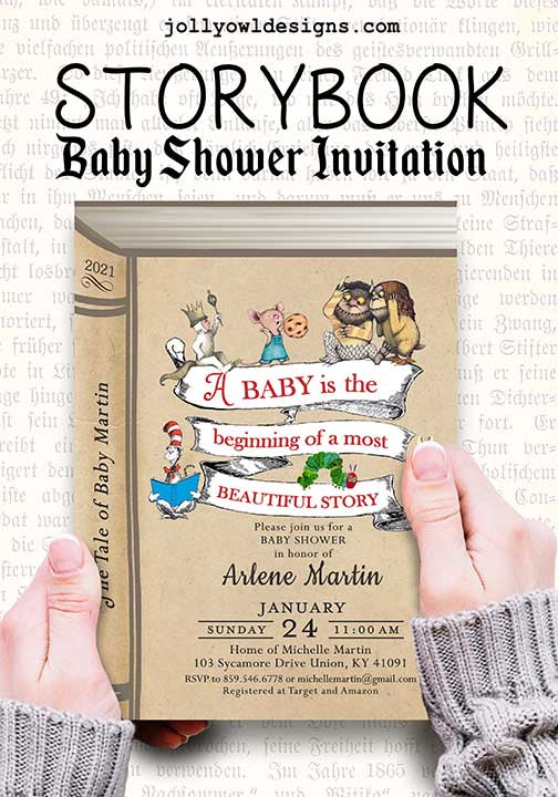 Storybook Themed Baby Shower Invitation