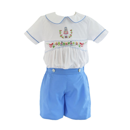Sugarplum Handsmocked Boy 2-Pc Set