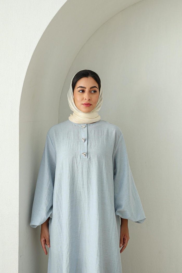 Summer Hearts Dress - Sky Blue