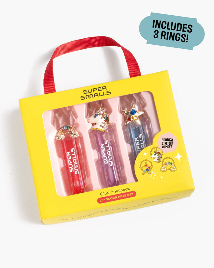 Super Smalls Gloss It Rainbow Lip Gloss Ring Set