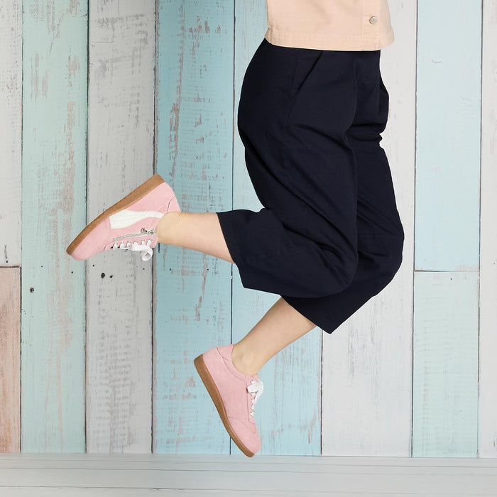 Swirl: Pale Pink Suede Shoes Sole Bliss