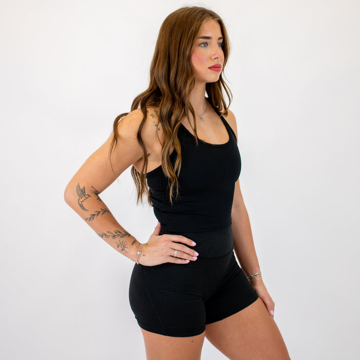 Black Switch Up Crop Tank - Fitted by FLEO - 4