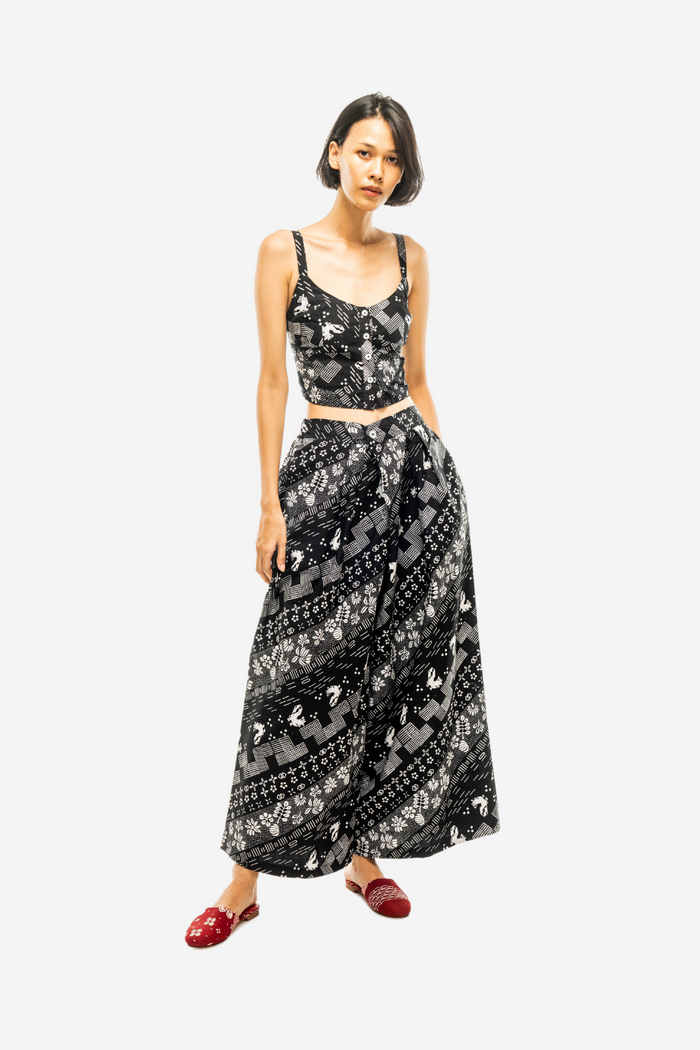 "Tambal" - Two Buttons Maxi Pants