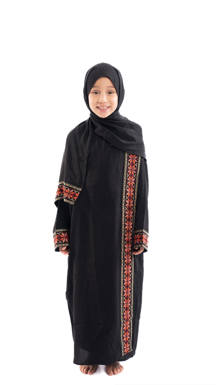 Tatreez Prayer Abaya-Kids