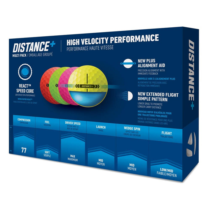 TaylorMade TM25 Distance+ Multi Golf Balls - Dozen