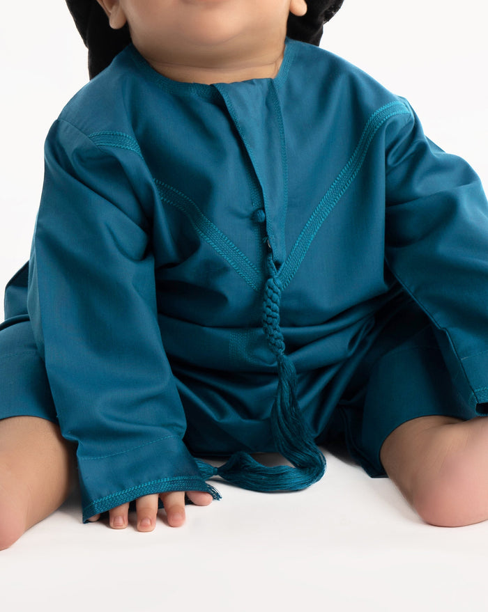 Teal Blue Emirati Kandora - Babies