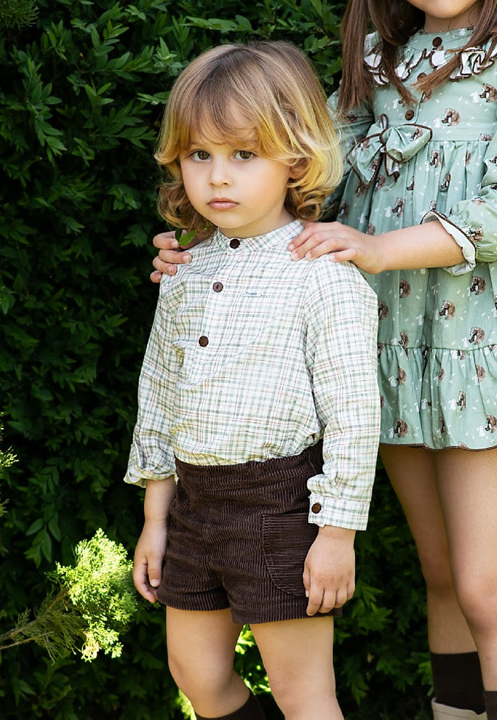 Teddy Bunny Gingham 2-pc Set