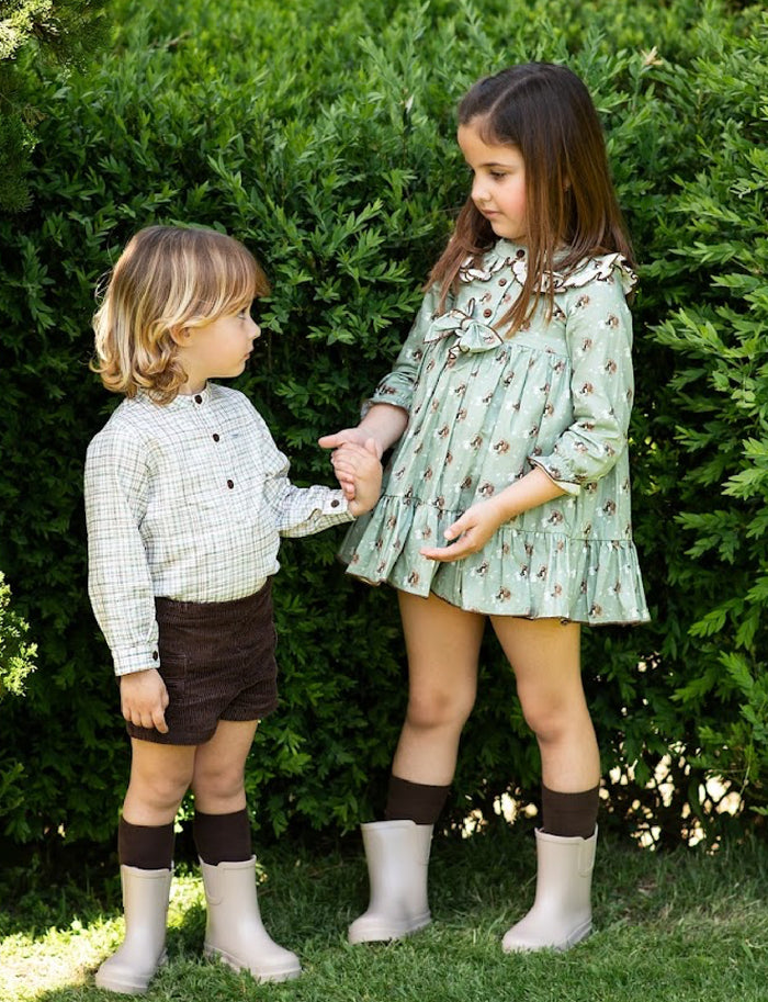 Teddy Bunny Gingham 2-pc Set
