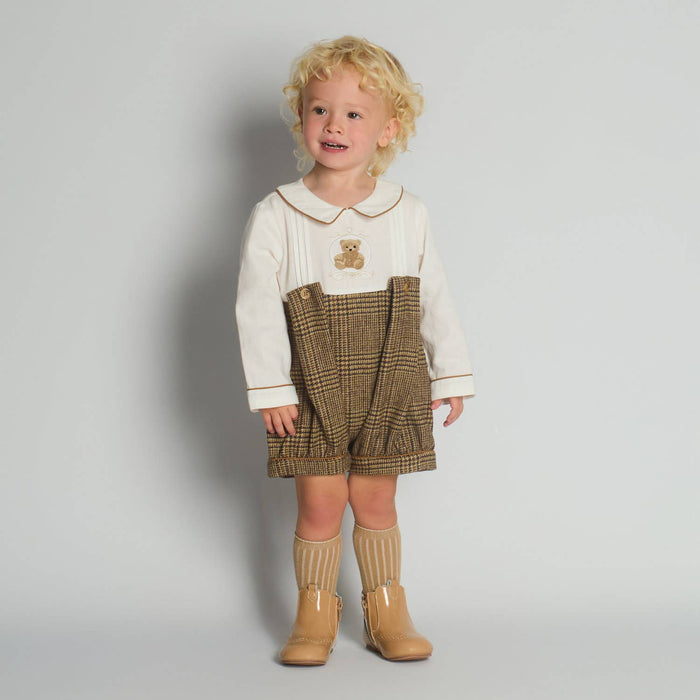 Teddy Tweed Romper