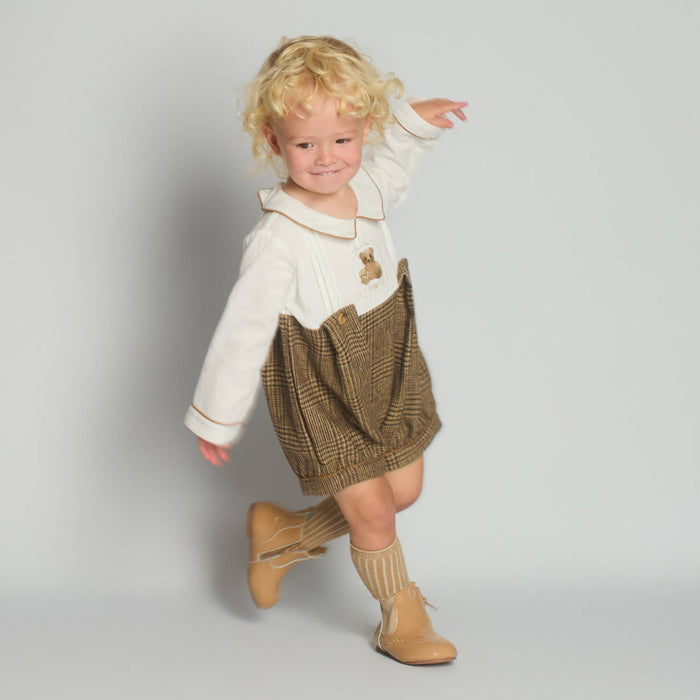 Teddy Tweed Romper