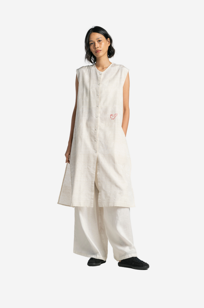 “Tenun Ayam”  Silk-Pineapple Leaf Fiber Baju Santai