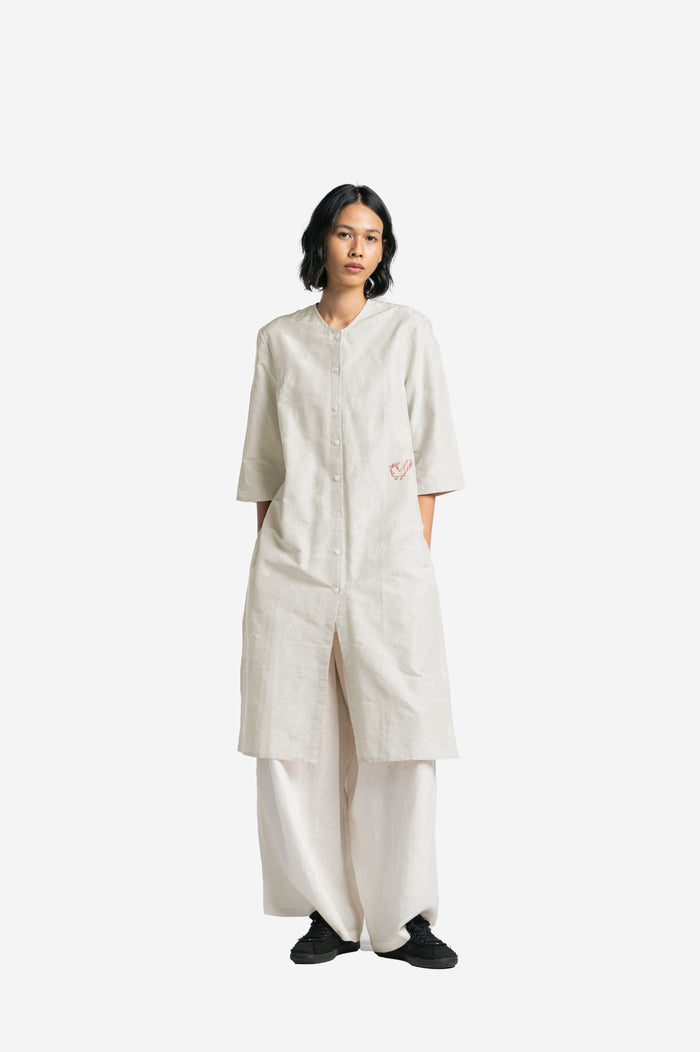 “Tenun Ayam”  Silk-Ramie Fiber Baju Panjang