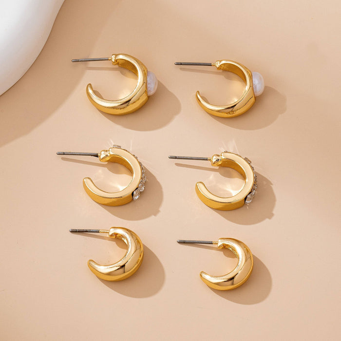 The Polished Trio Earring Set