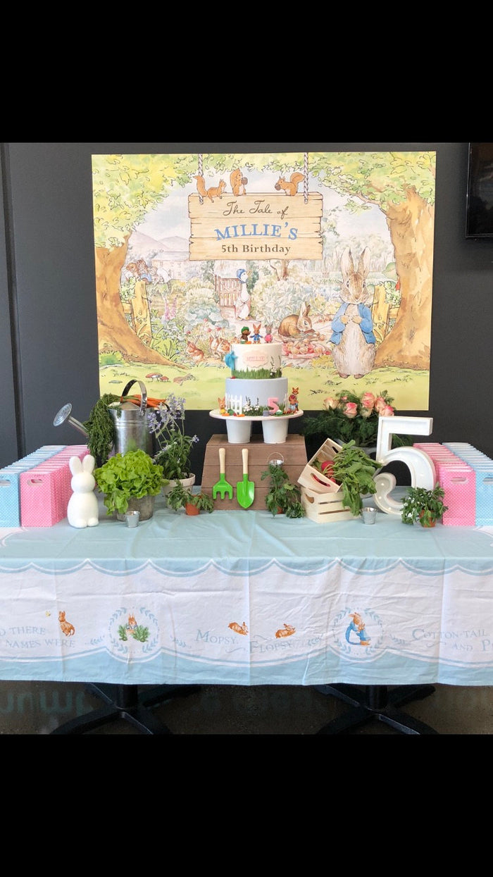 The Tale of Peter Rabbit Party Backdrop