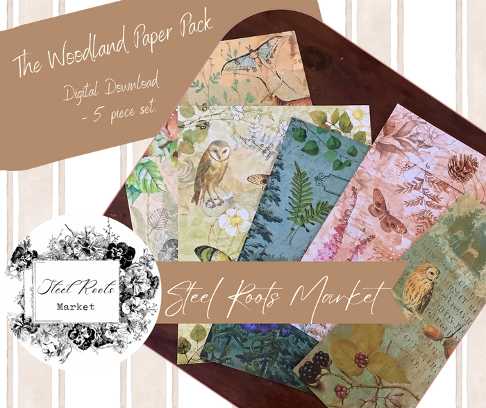 The Woodland Decoupage Paper Set – Digital Download