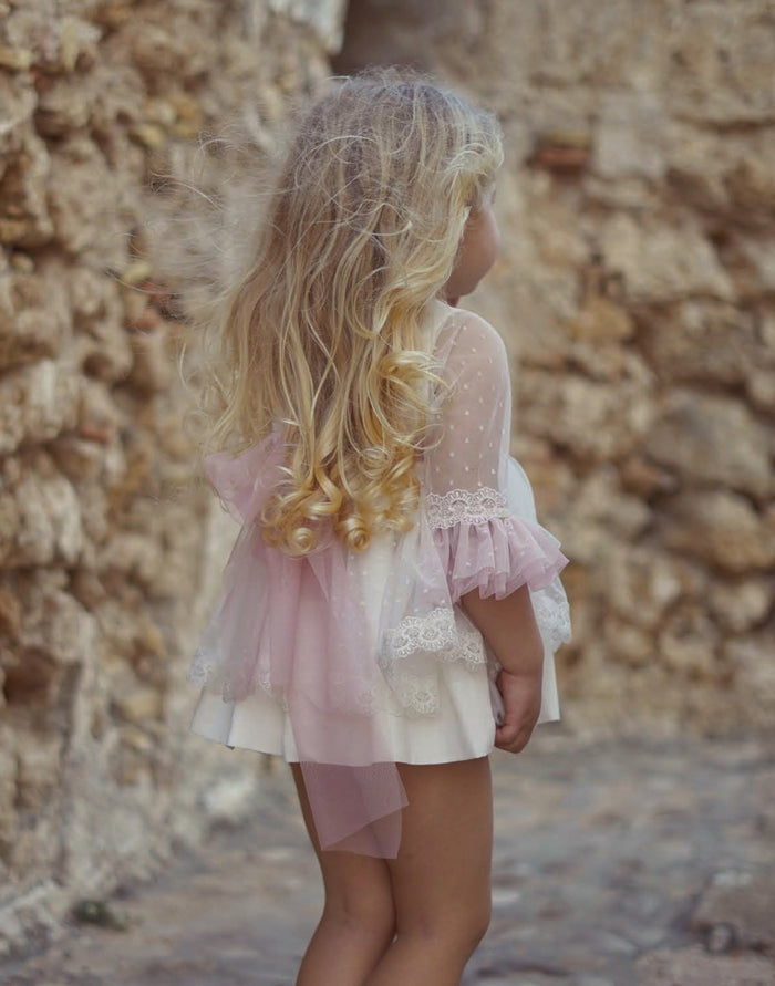 Therese Girl Dusty Pink Tulle Dress