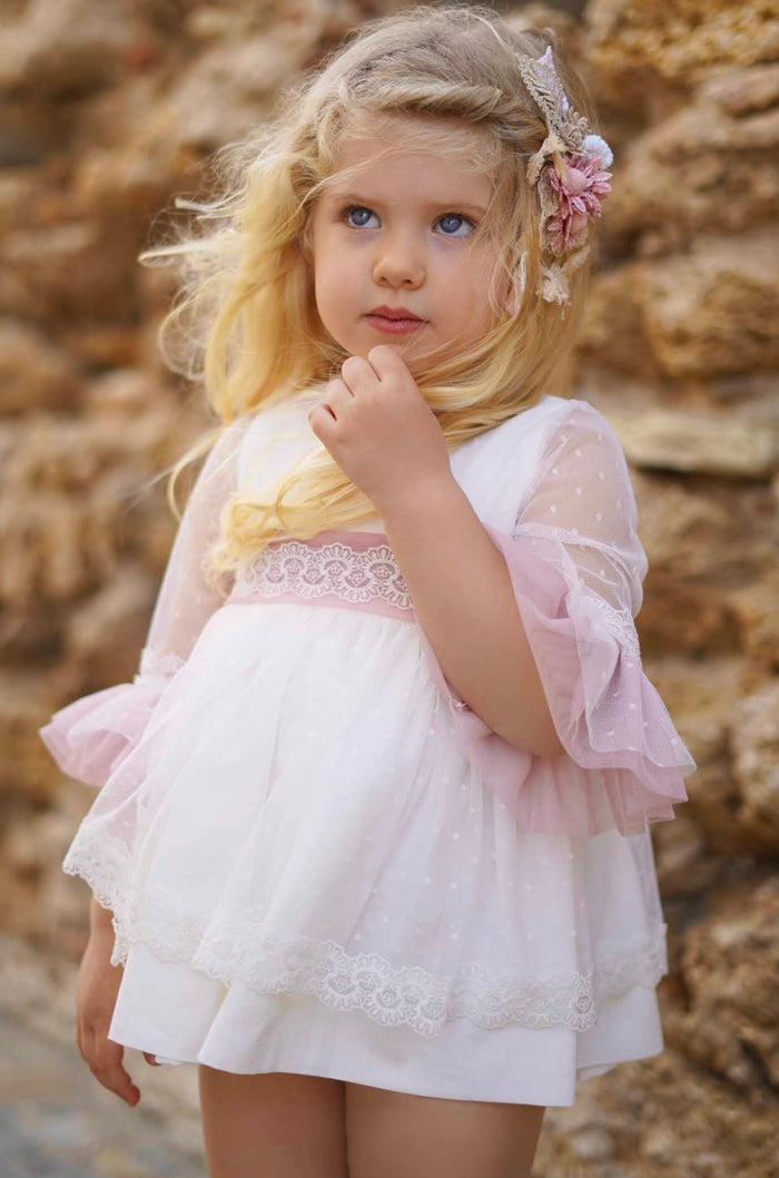 Therese Girl Dusty Pink Tulle Dress